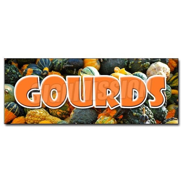 Signmission GOURDS DECAL sticker halloween pumpkins squash decorative ornamental, D-36 Gourds D-36 Gourds - main